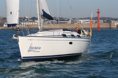 Bavaria 33C yacht sailing out of St Helier, Jersey